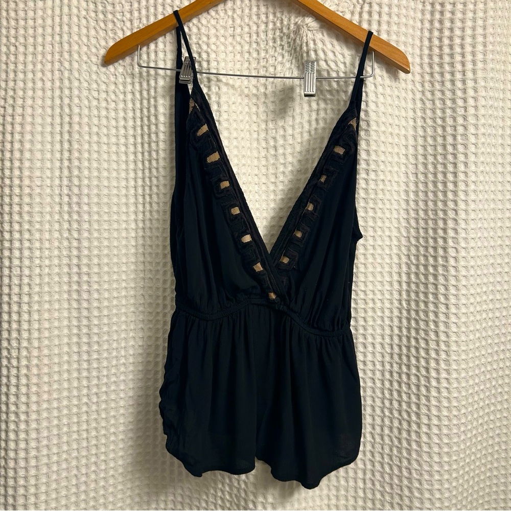 Free People deep-V backless top